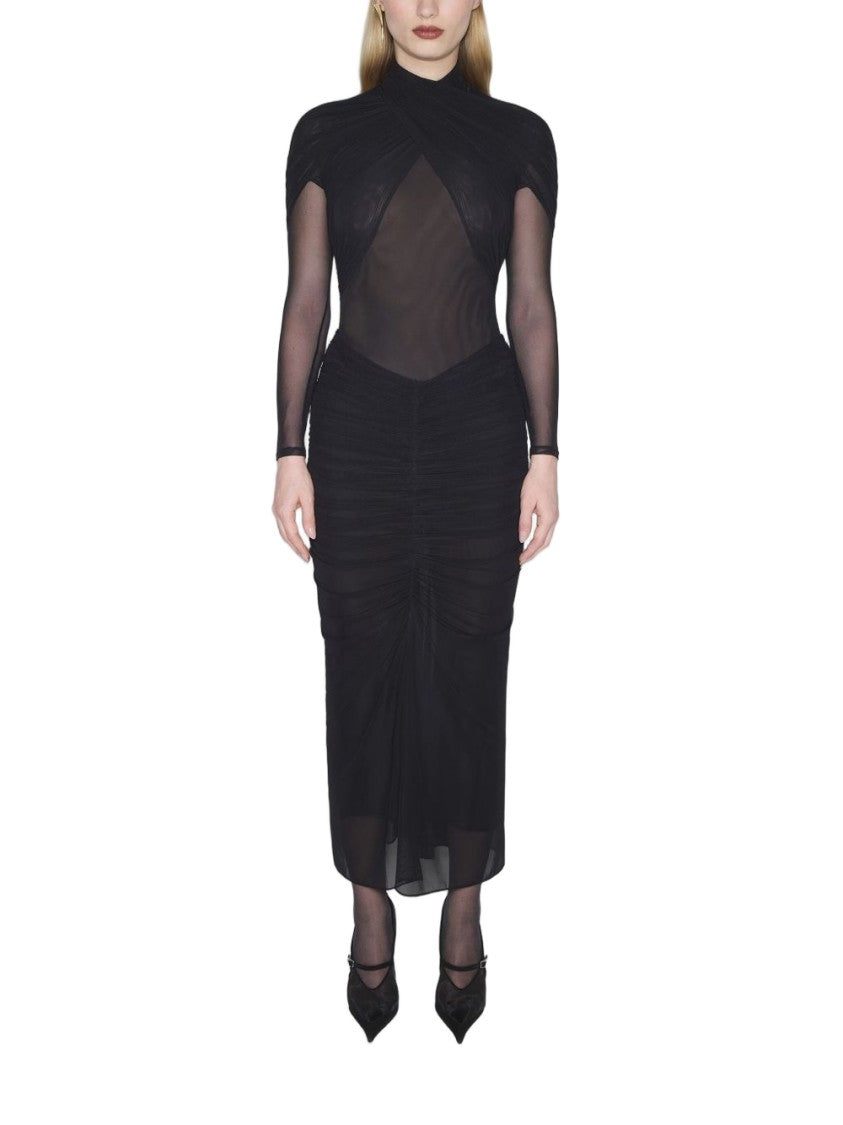 Mugler High Neck Dress