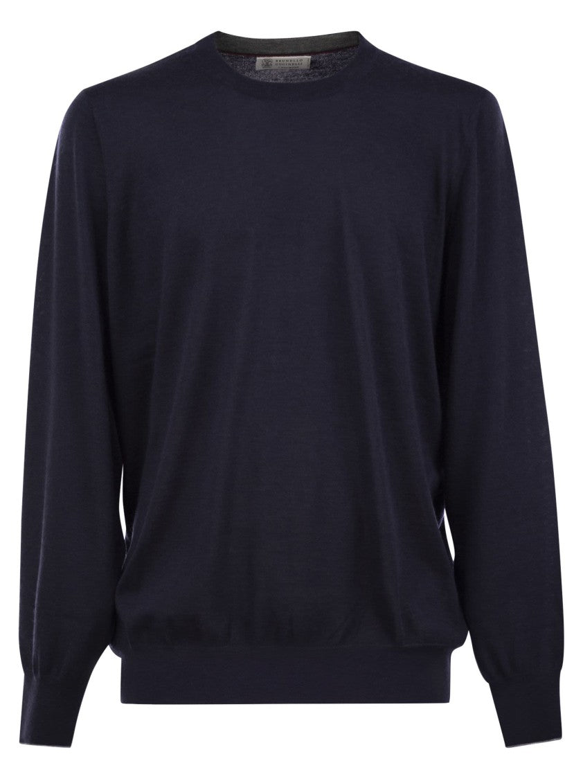 Brunello Cucinelli Crew-Neck Sweater In Virgin Wool And Cashmere