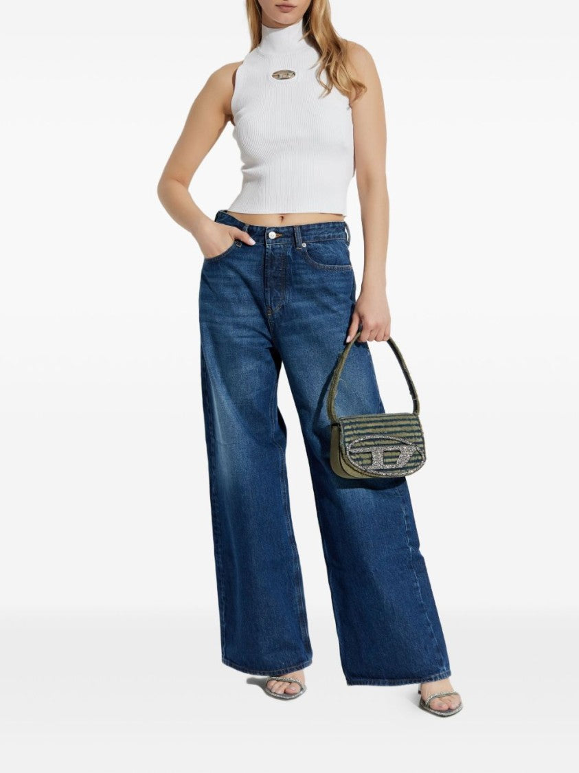 Diesel Wide-Leg Indigo Denim Jeans