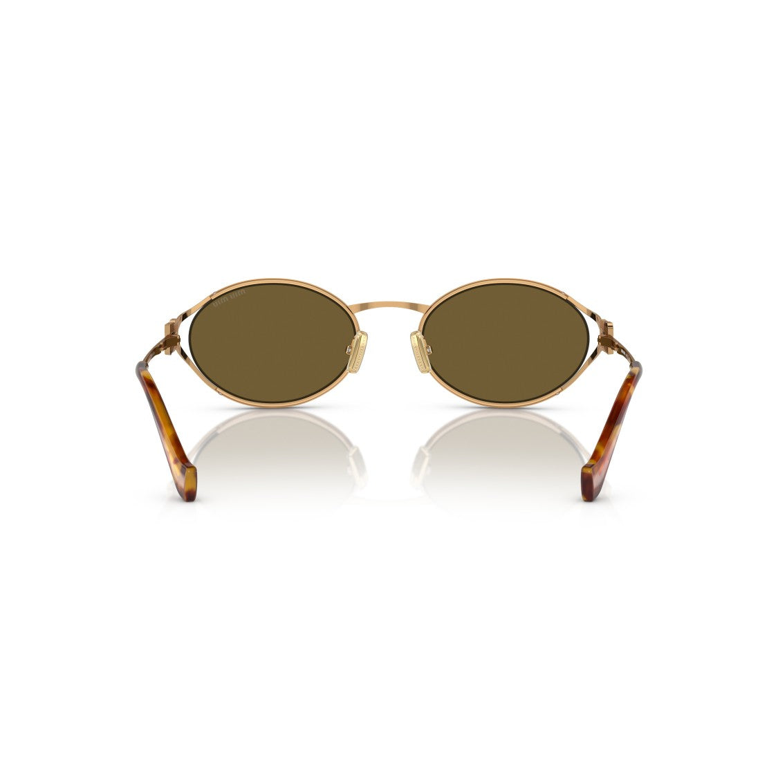 Miu Miu 0Mu 52Ys Gold Metal Frame Sunglasses