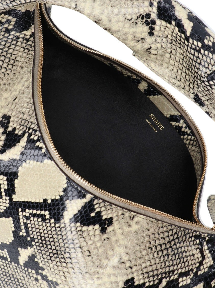 Khaite Medium Python-Embossed Calf Leather Handbag