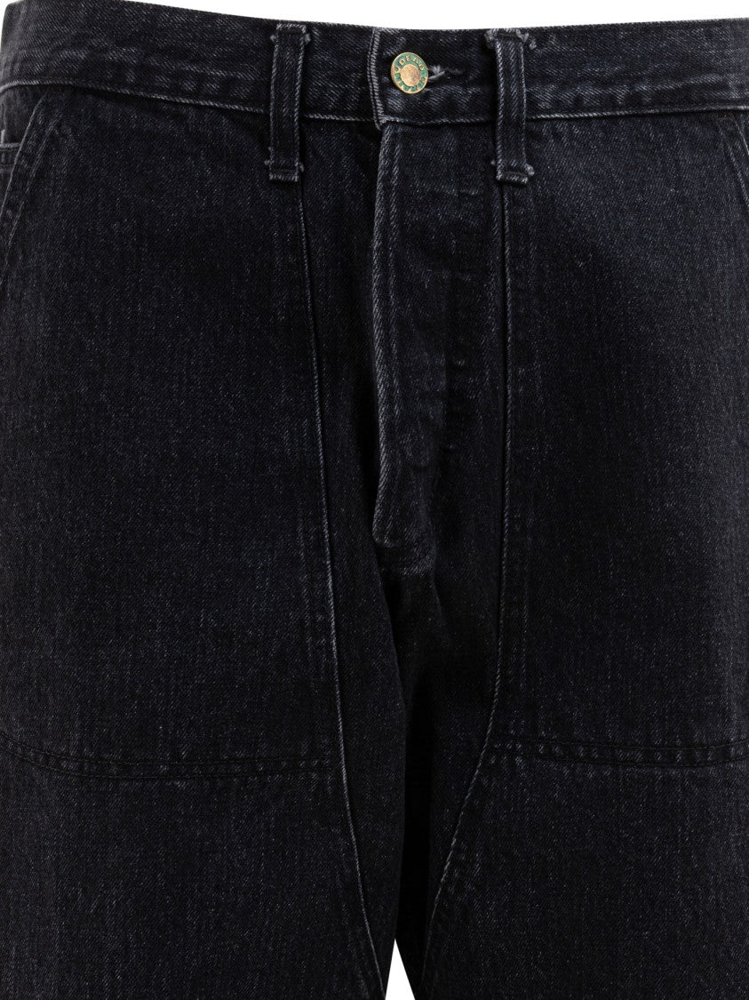 Brain Dead Mid-Length Relaxed Fit Indigo Denim Trousers