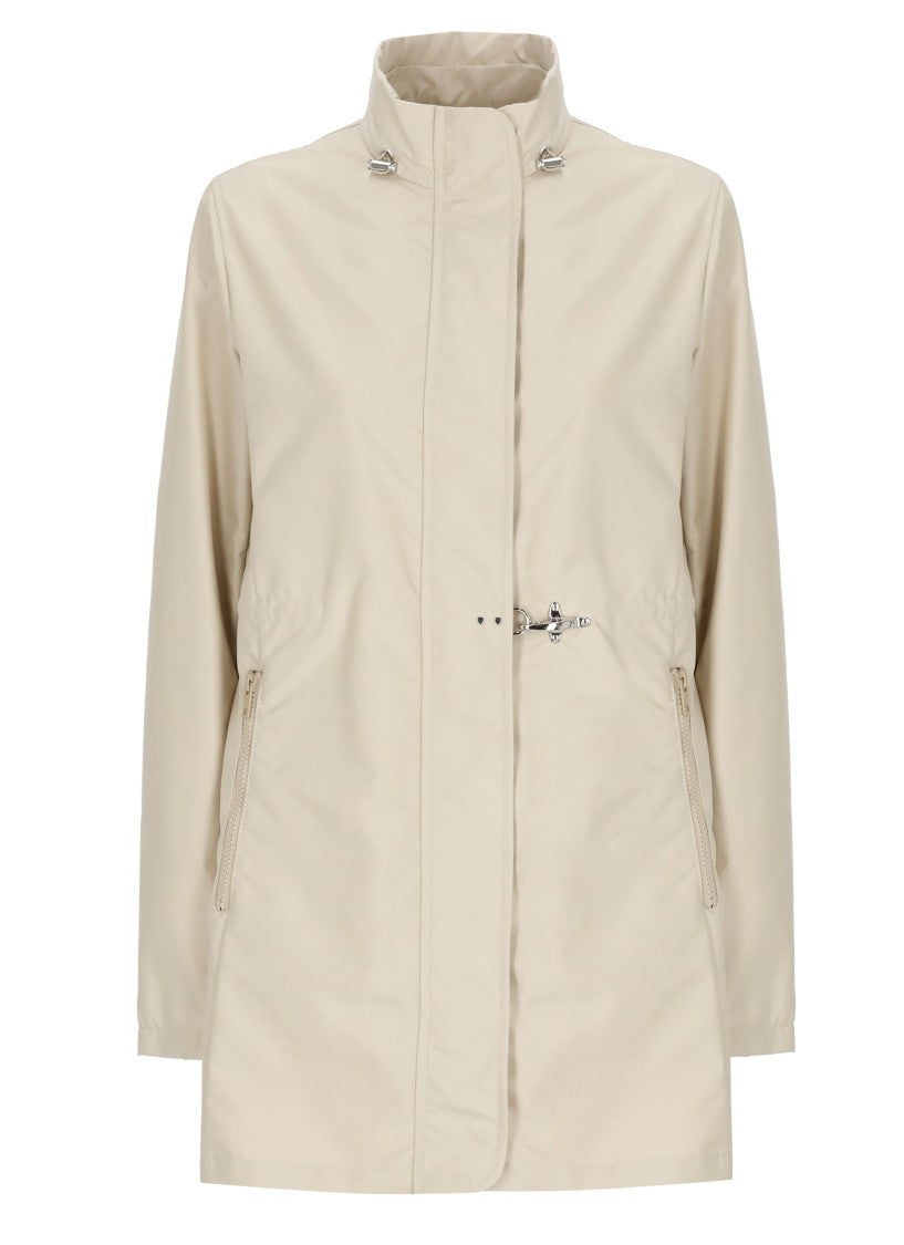 Fay Beige Waterproof Hook-Fastening Jacket