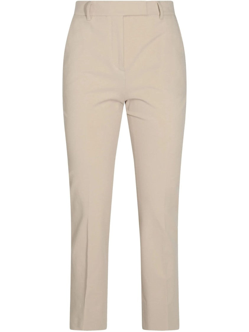 Incotex Black Cropped Cotton Blend Pants