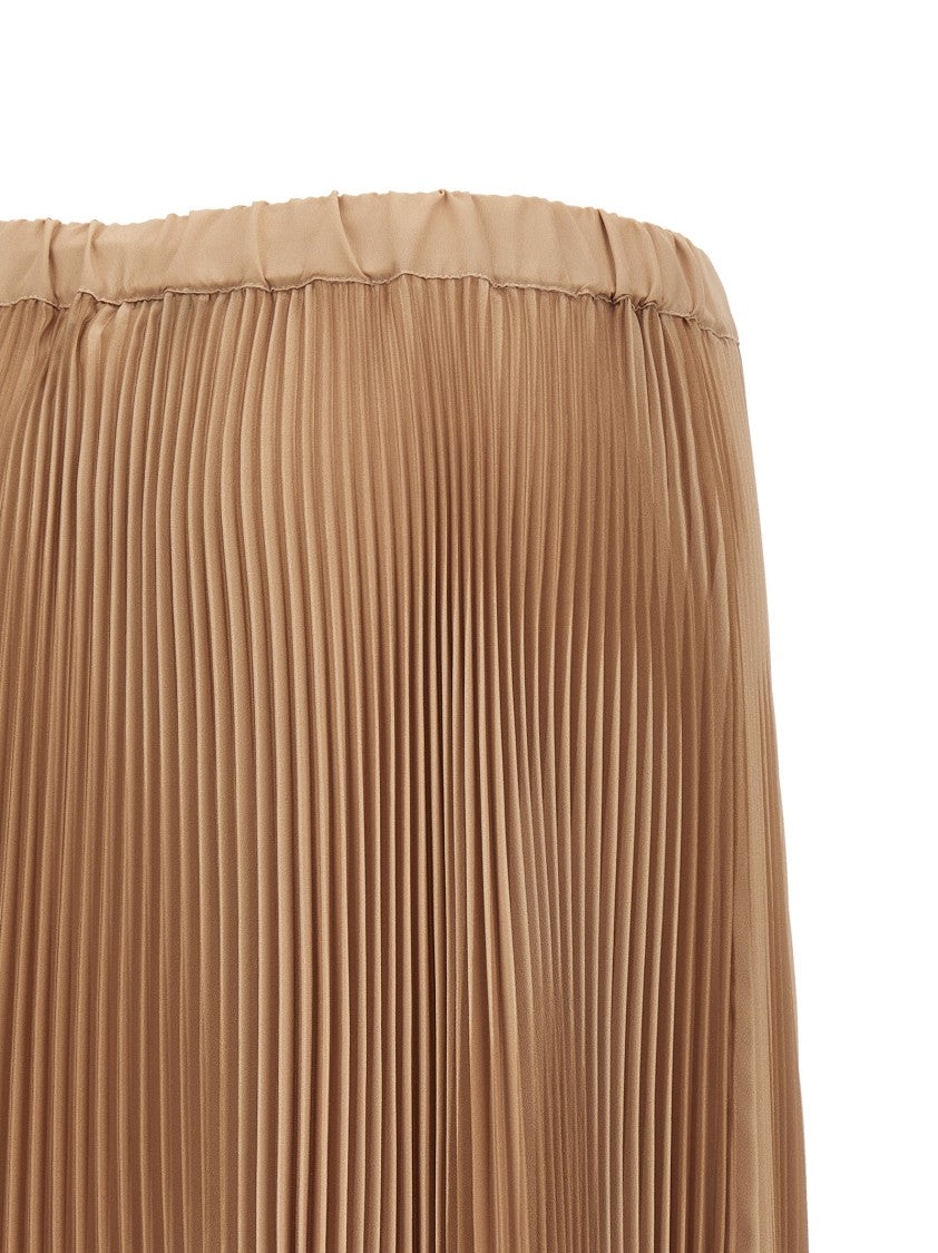 Fabiana Filippi Midi-Length Flared Skirt In Two-Tone Pleated Fabric