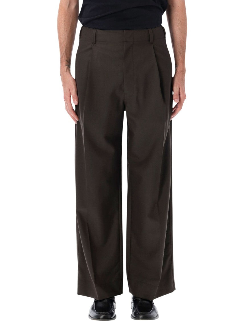 Lemaire Single-Pleat Wide-Leg Tailored Pants