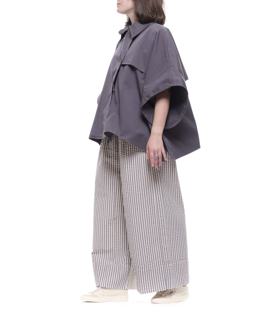 Nine In The Morning Kette Peonia Short Cotton Trench Jacket