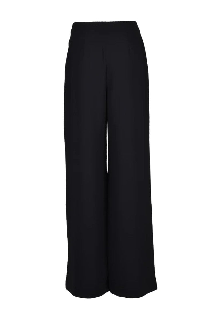 Armani Exchange Armani Exchange Palazzo Trousers Polyester - Black