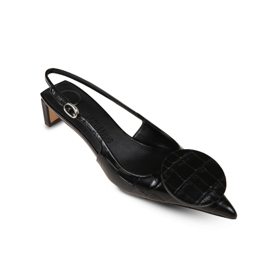 Jacquemus Croc-Effect Slingback Pumps