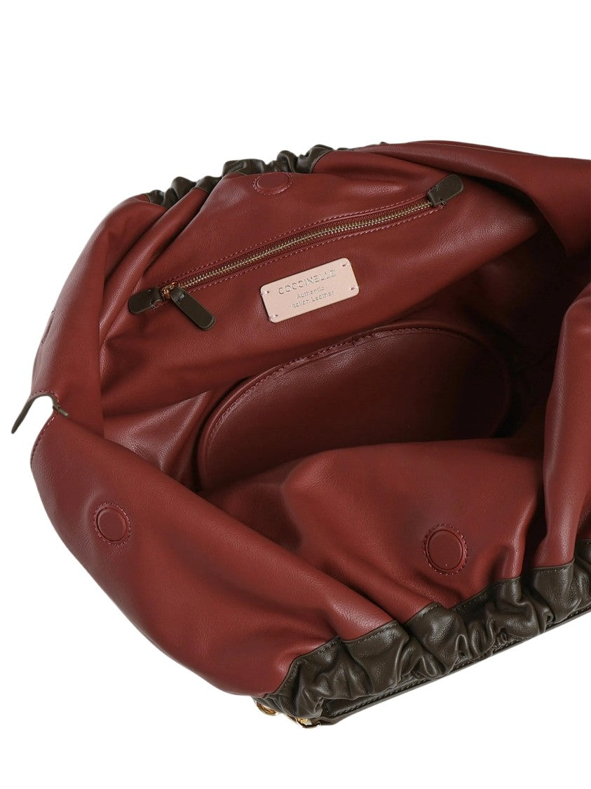 Coccinelle Smash Medium Gathered Leather Medium Handbag