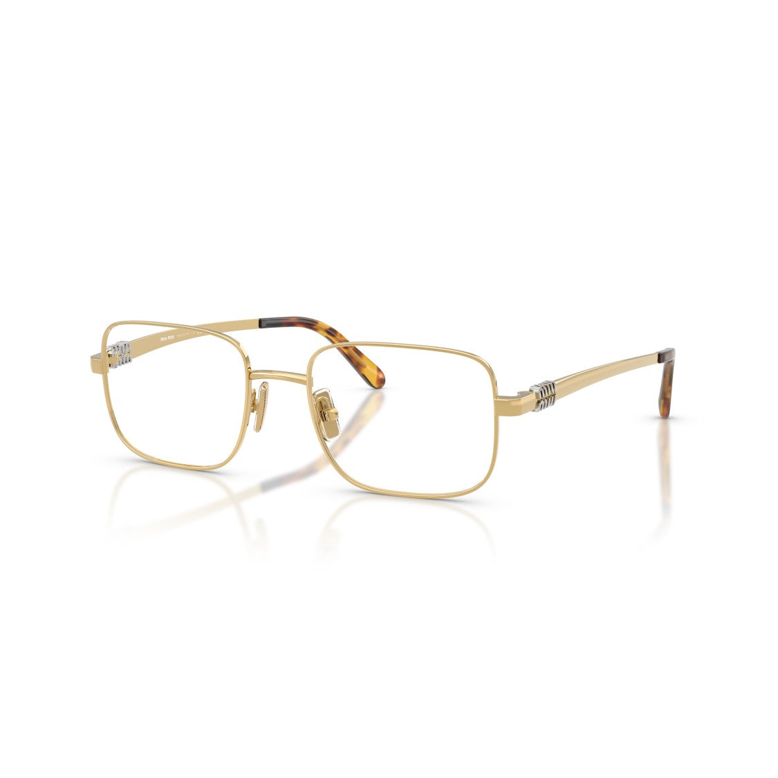 Miu Miu 0Mu 51Zv Rectangular Metal Frame Eyeglasses