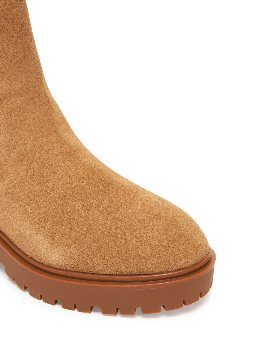 Lauren Ralph Lauren Effortlessly Chic Camel Suede Ankle Boots