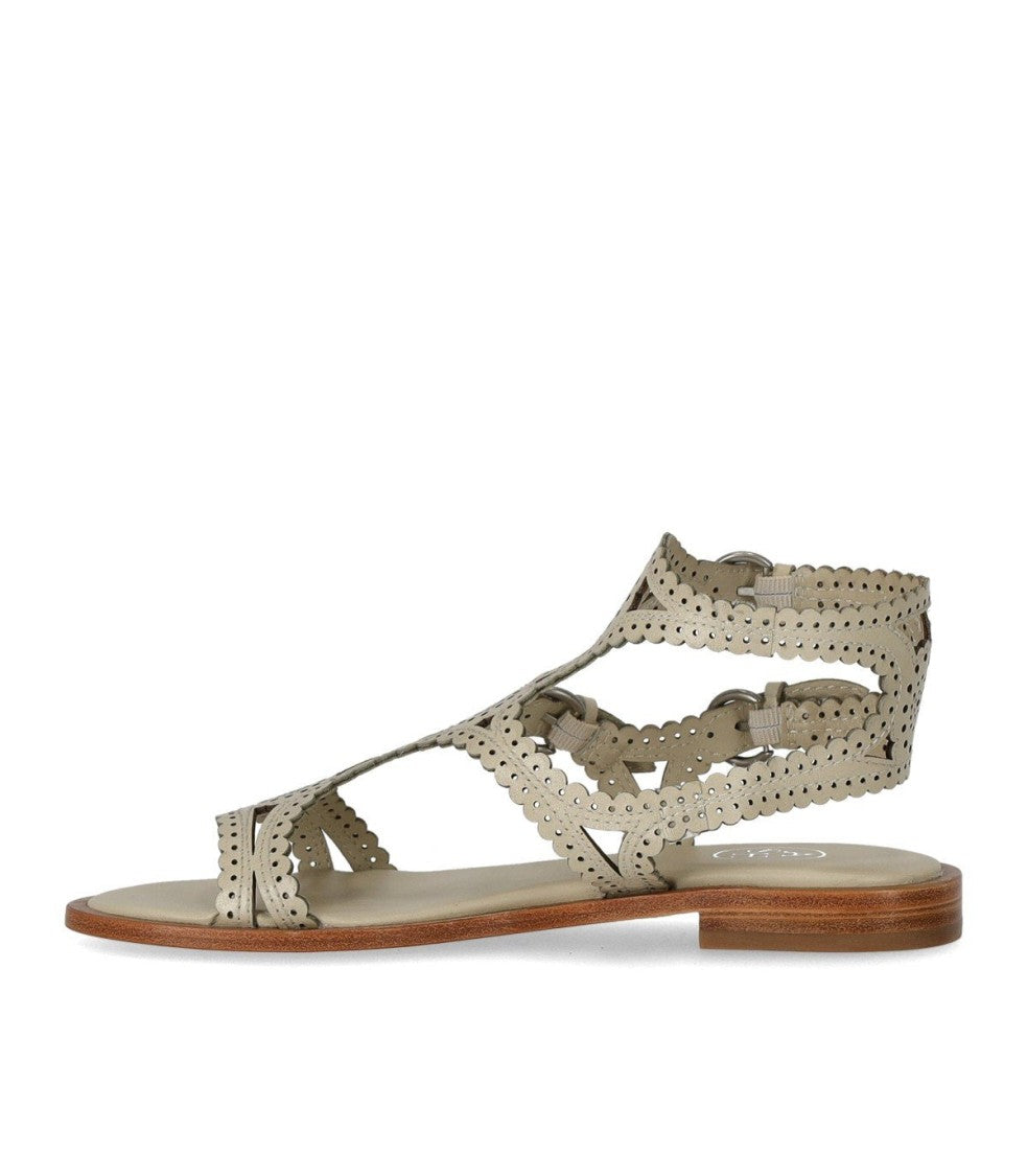 Ash Paprika Talc Flat Sandal