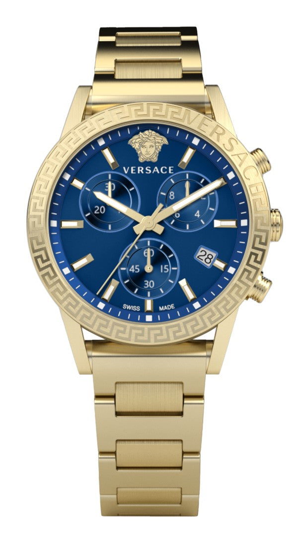 Versace Sport Tech Lady Chrono 40Mm Versace Watch With Blue Dial
