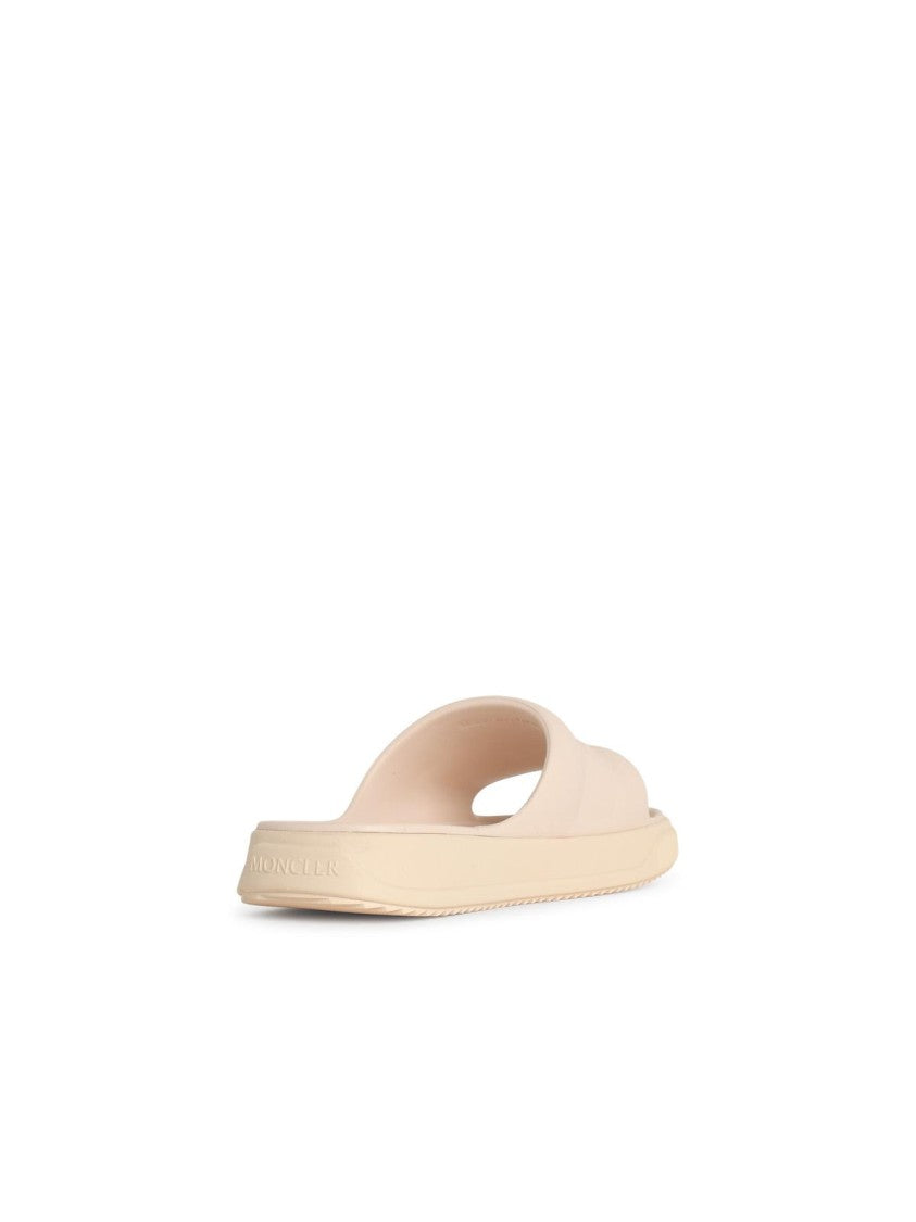 Moncler ' Altive' Ivory White Rubber Slides