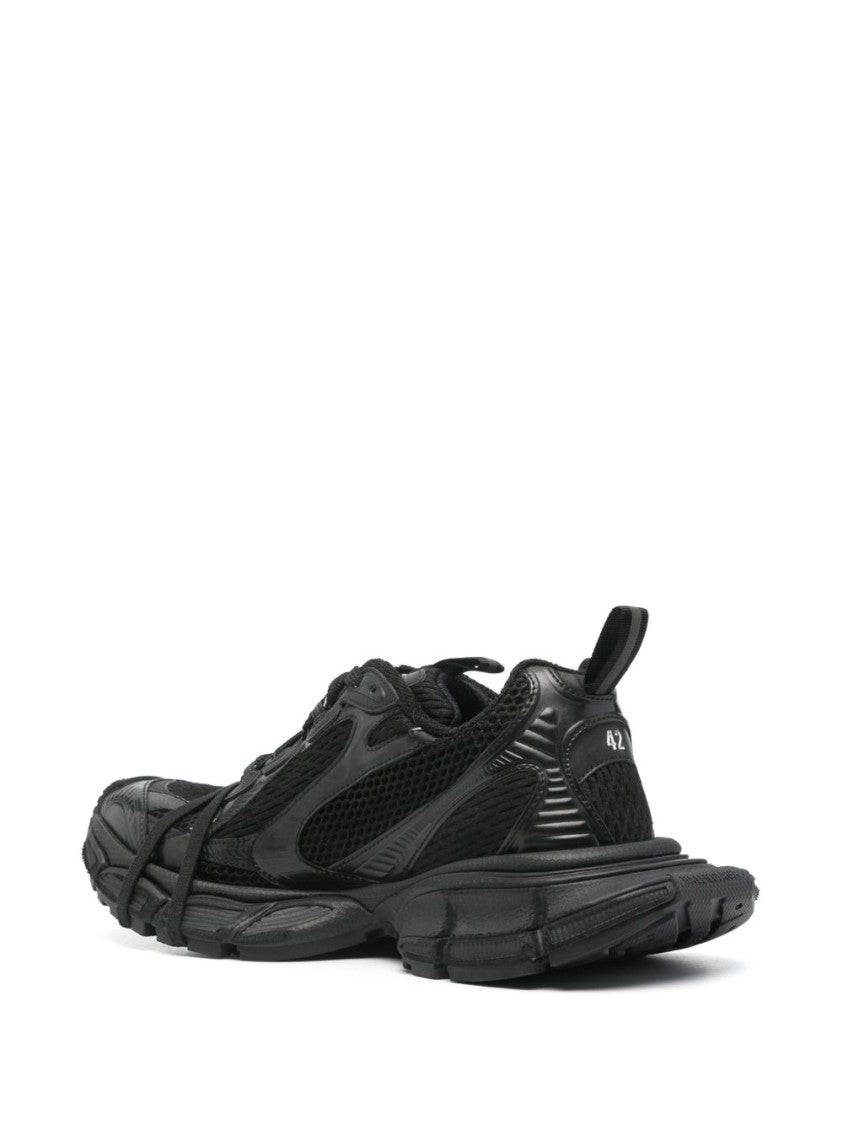 Balenciaga Black 3Xl Mesh Panel Reflective Sneakers