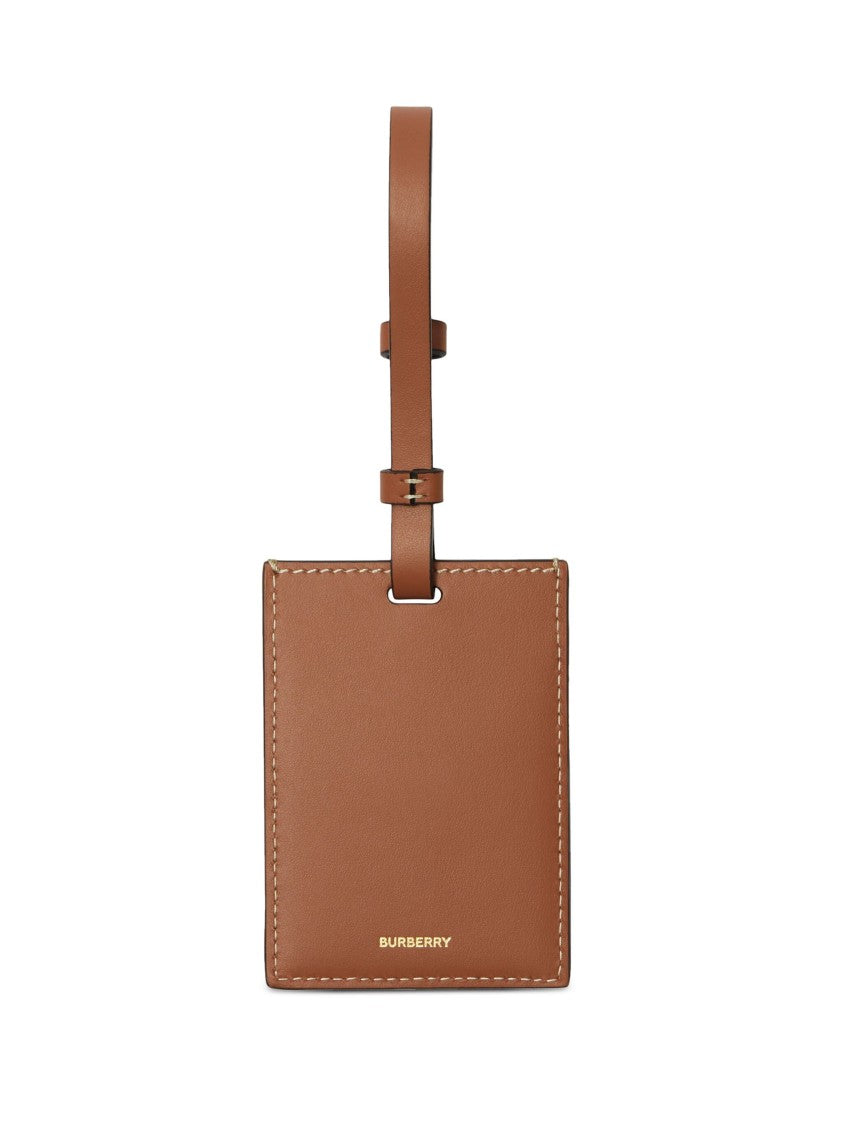 Burberry House Check Calf Leather Luggage Tag