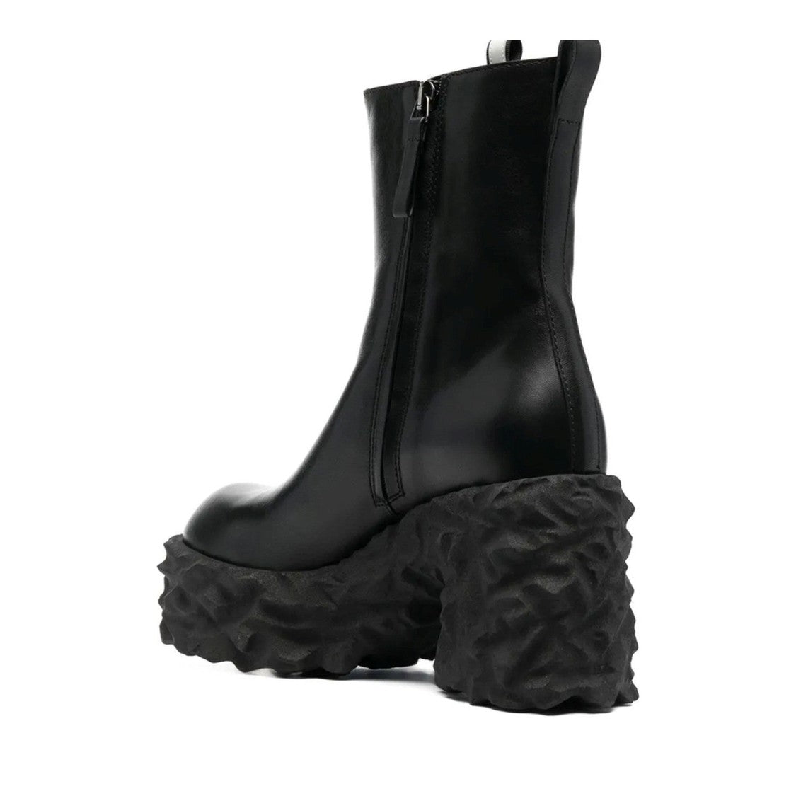 Premiata Black Leather Chunky Sole Boots