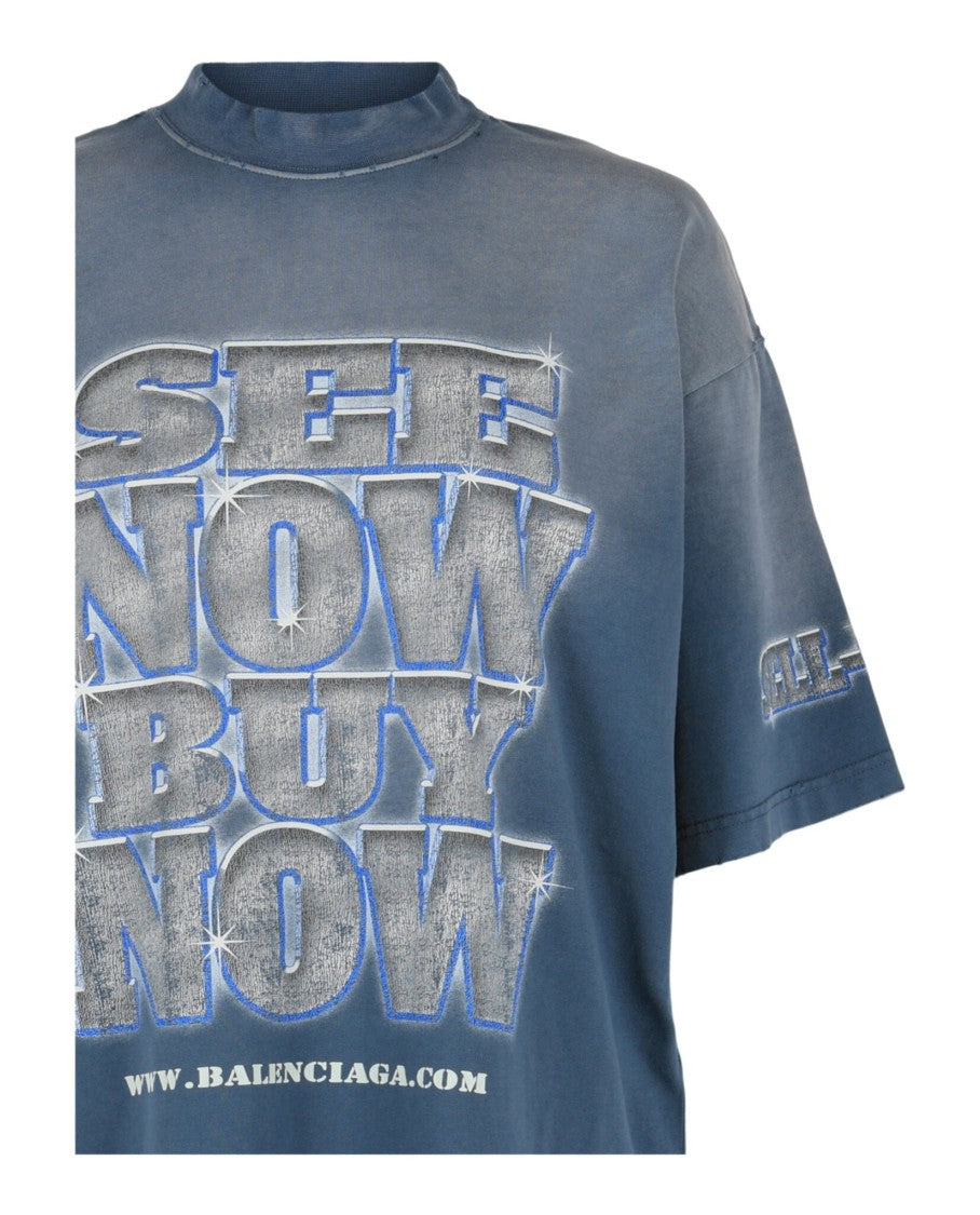 Balenciaga Medium Fit See Now Buy Now Graphic T-Shirt