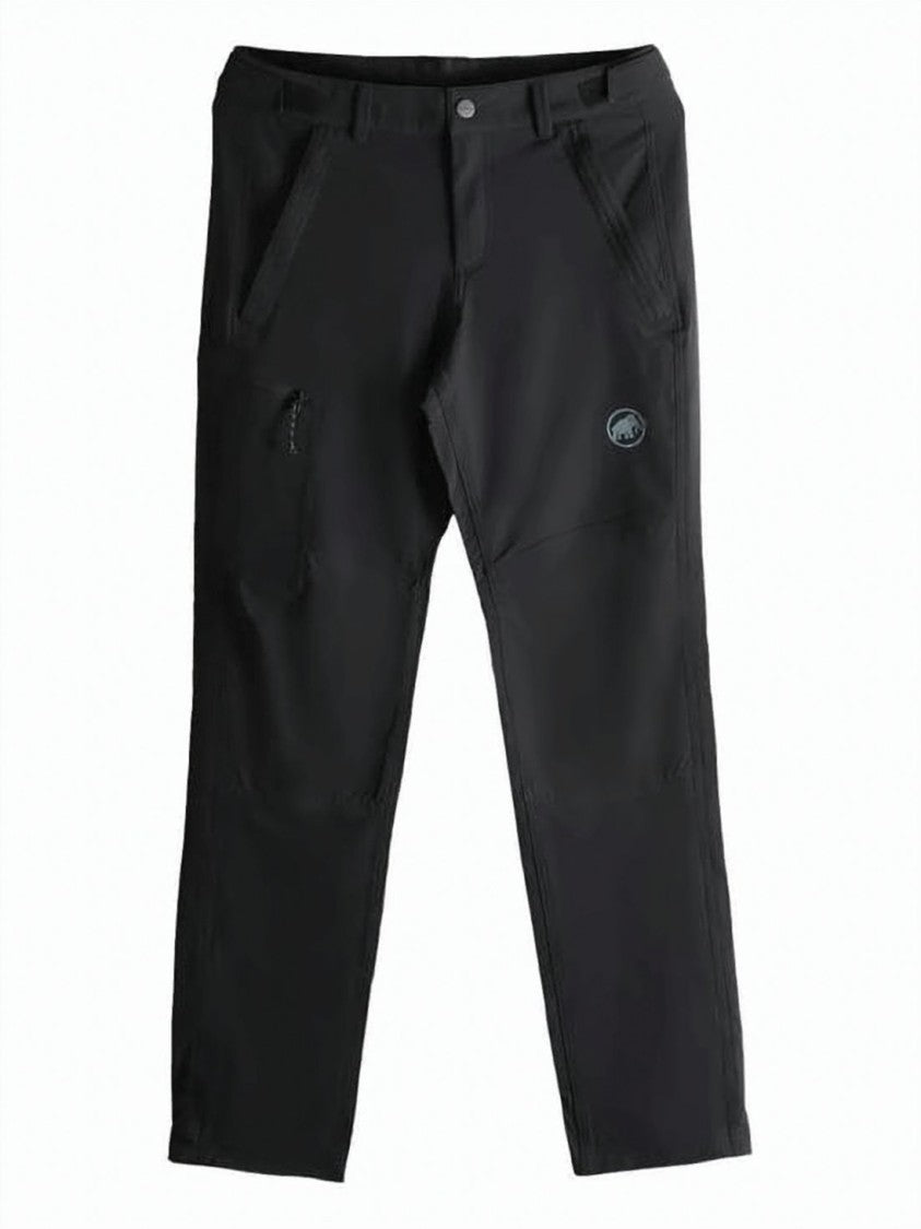 Mammut Straight Black Pants With Design