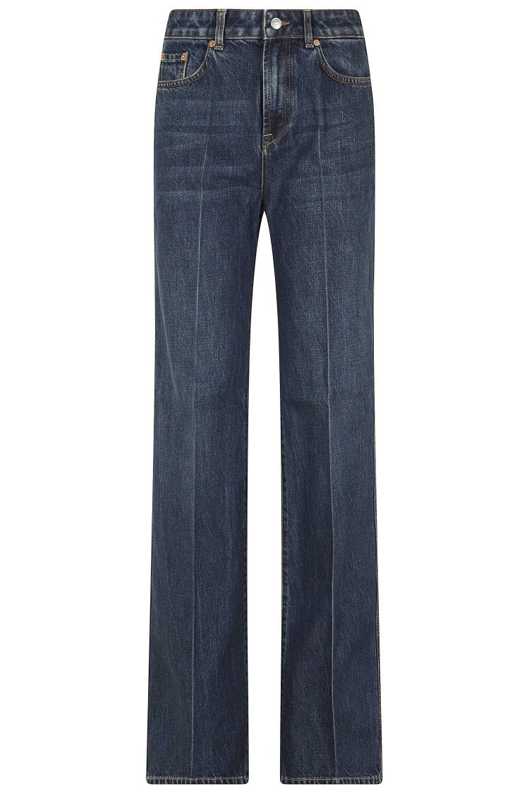 Department 5 Blue Pretender Regular Wide-Leg Cotton Denim Jeans