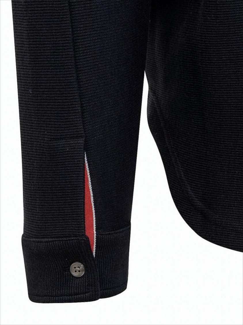 Thom Browne Button-Up Jacket With Distinctive Stripe Detail