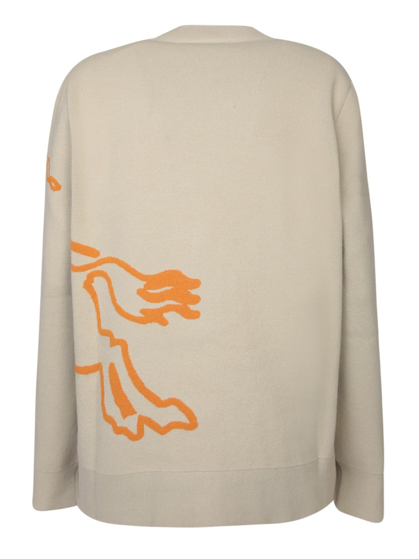 Burberry Cardigans With Graphic Motif And Relaxed Fit