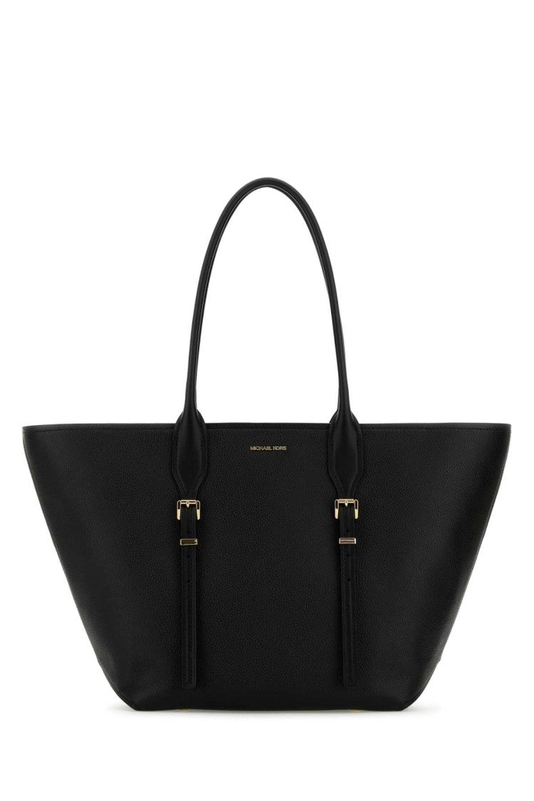 Michael Michael Kors Black Leather Moore Shopping Bag