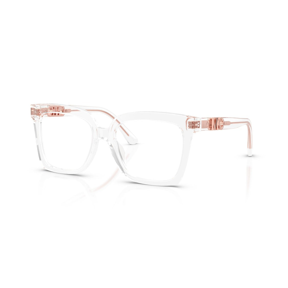 Michael Kors 0Mk4119u Transparent Acetate Eyeglasses With Delicate Metallic Details