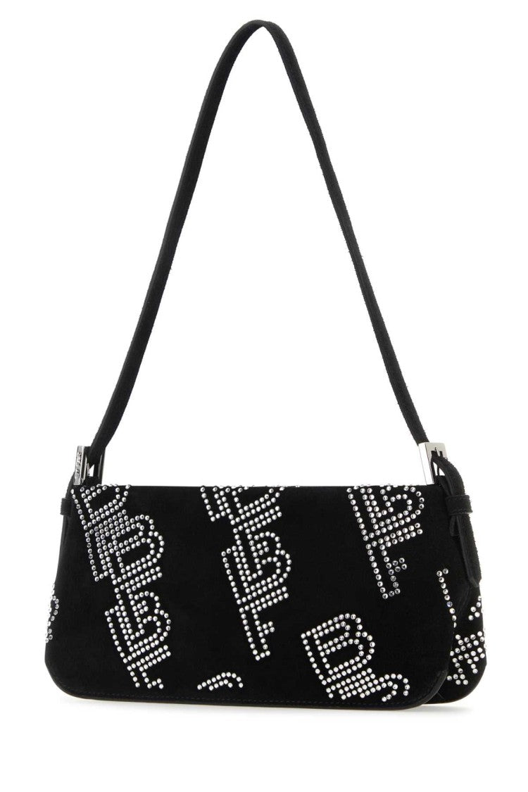 By Far Embellished Suede Dulce Shoulder Bag