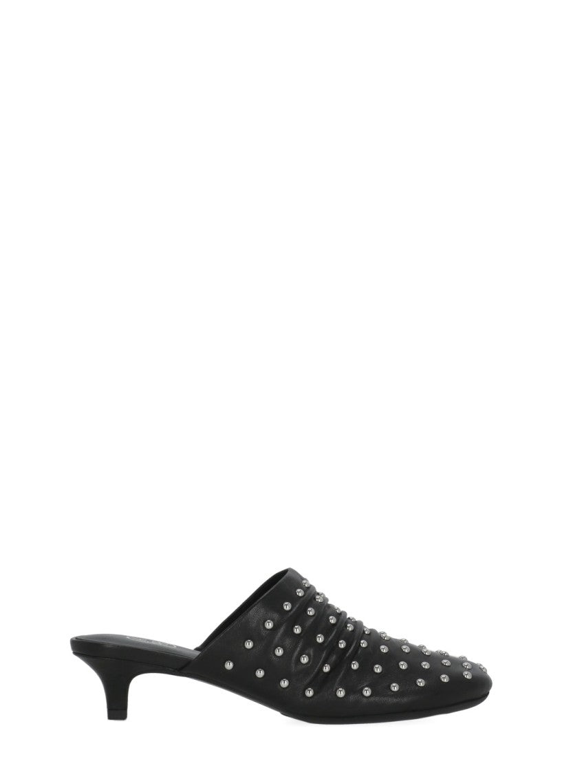 Ash Black Eloise Studded Leather Sabot