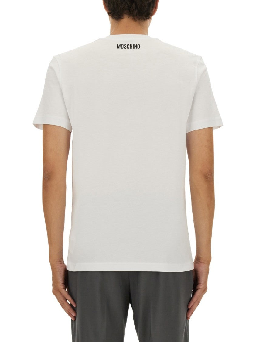 Moschino Front Logo Print White T-Shirt