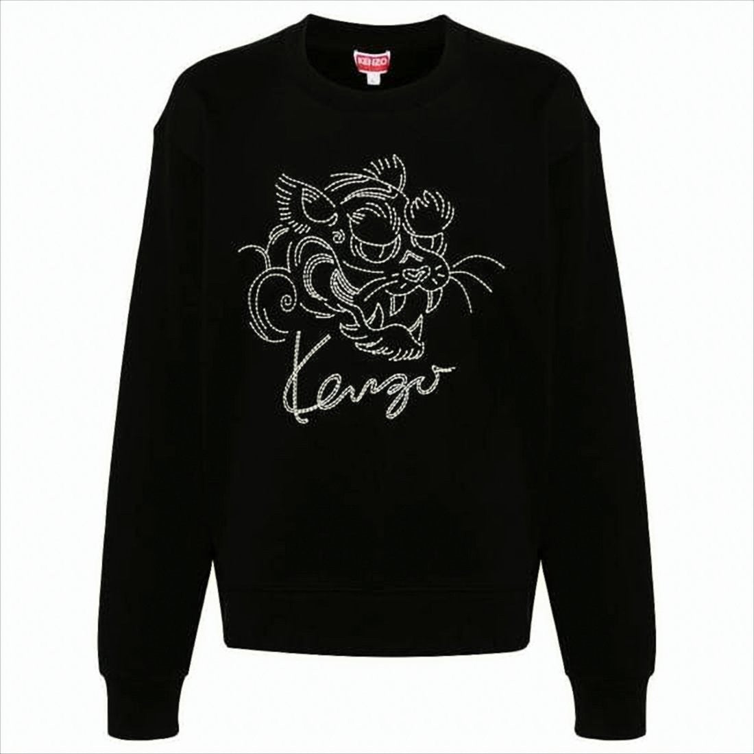 Kenzo Bold Graphic Long-Sleeve Black Sweatshirt From Kenzo