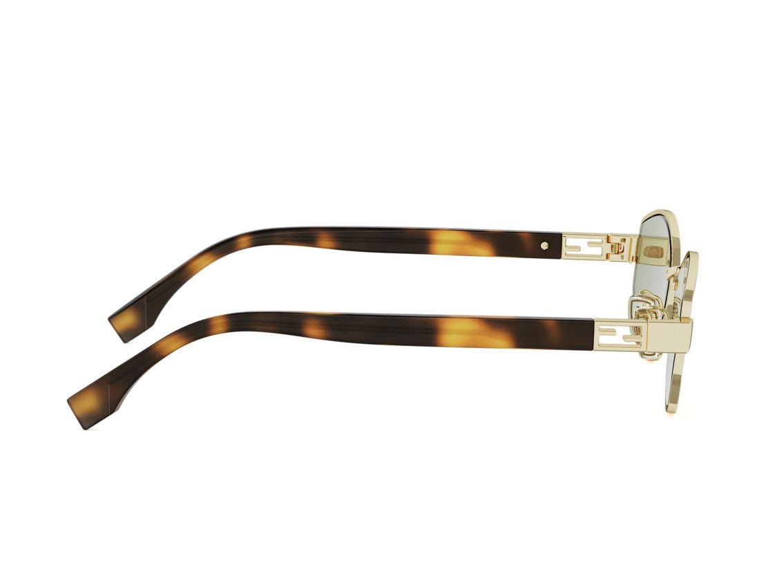 Fendi Gold Fe40216u Irregular Geometric Sunglasses