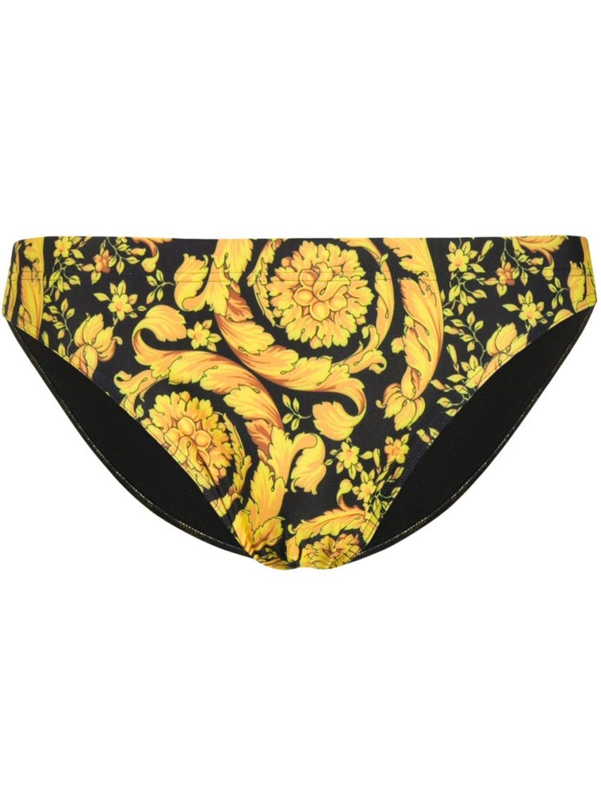 Versace Golden Barocco Print Elasticated Swim Shorts