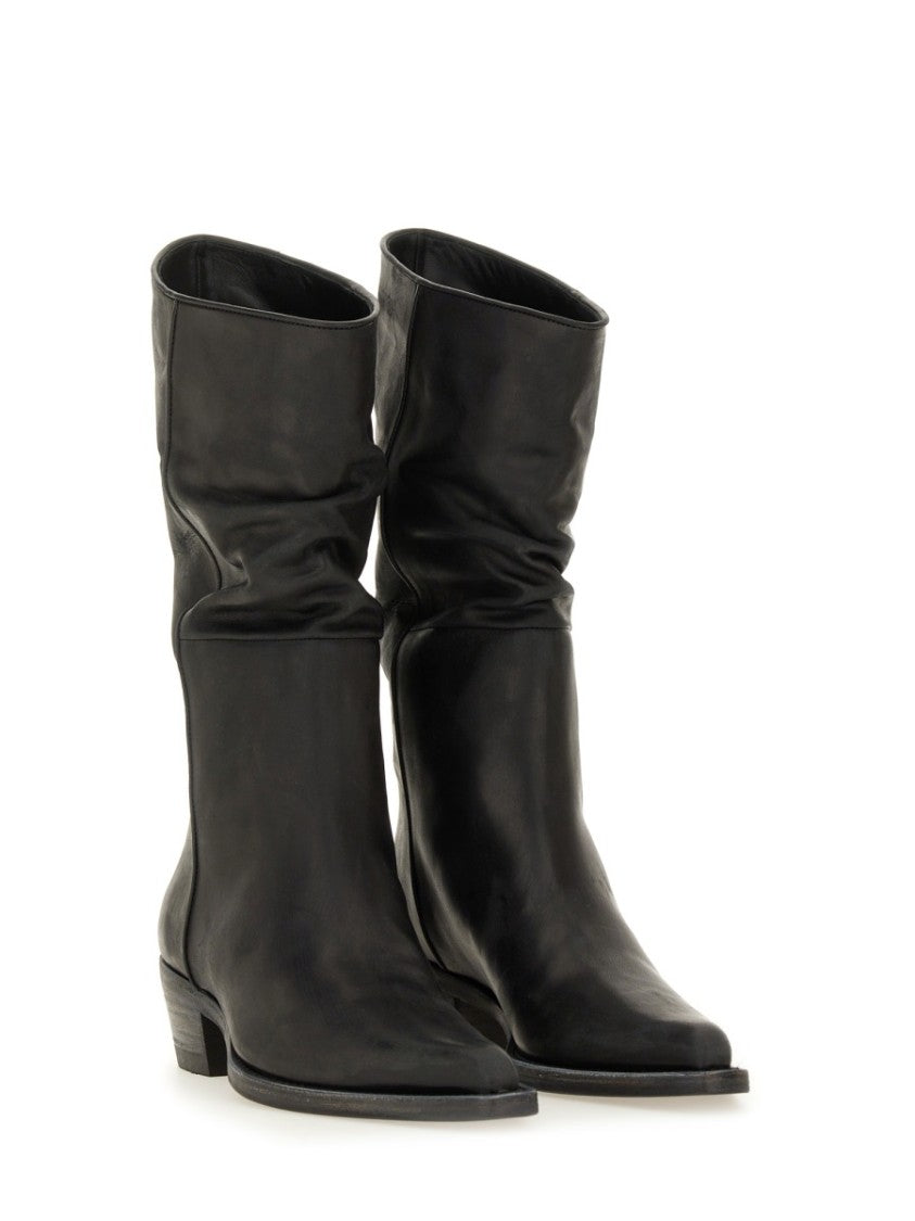 Khaite Clive Smooth Calf Leather Pointed Toe Boots