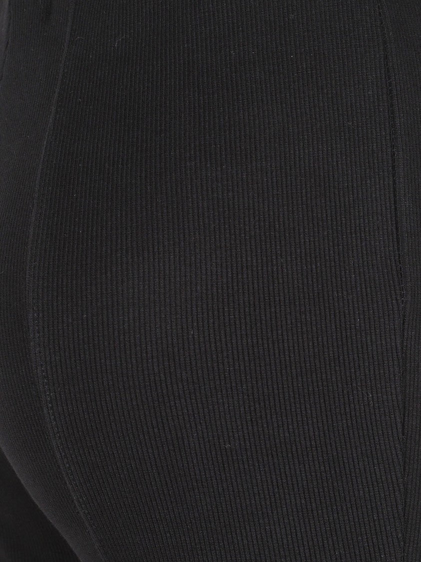 La Piscine Ribbed High-Waisted Leggings With Stirrup Detail