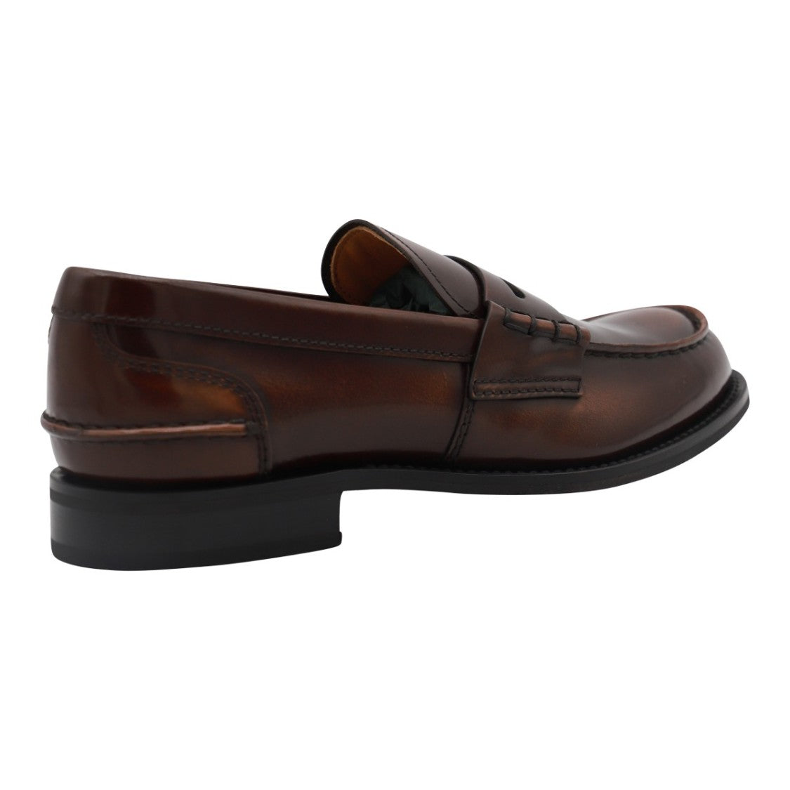 Church's Classic Loafer Flat Shoes With Polished Finish And Decorative Strap