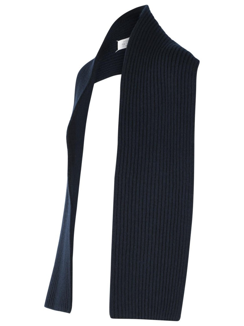 Maison Margiela Blue Virgin Wool Scarf