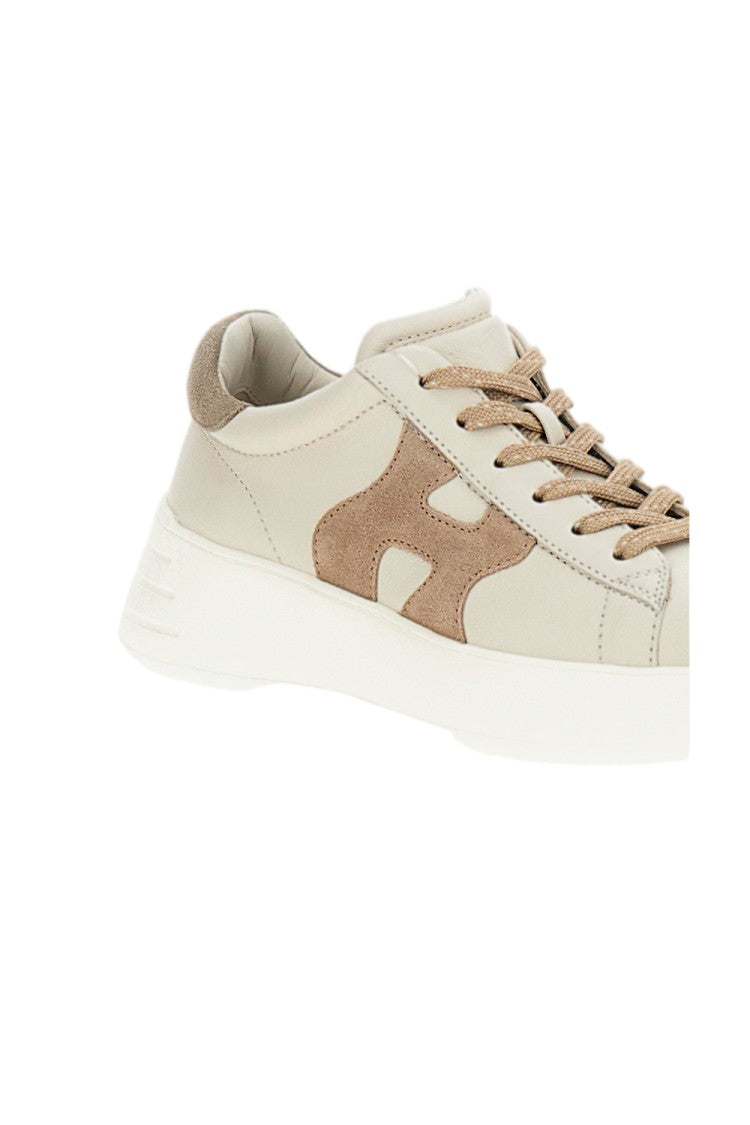 Hogan White Nappa Leather Rebel Sneakers