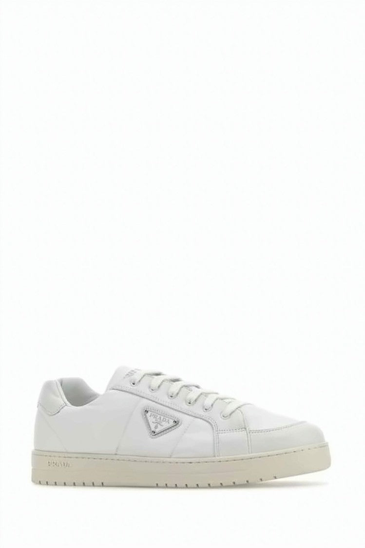 Prada Sleek Low-Top Sneaker With Triangular Logo Plaque