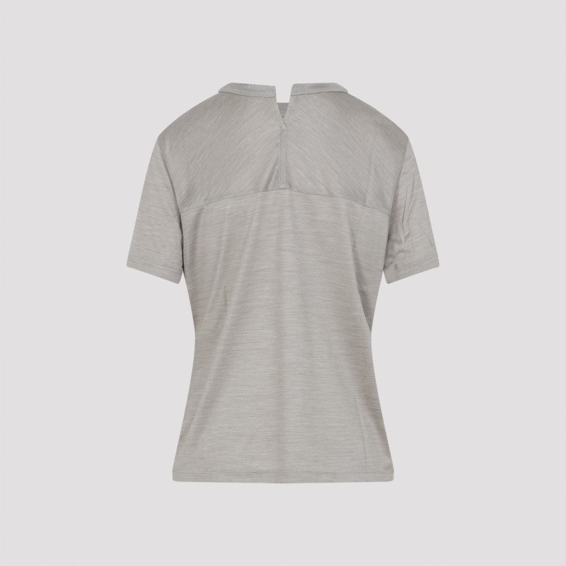 Carven Gray Fitted Silk T-Shirt