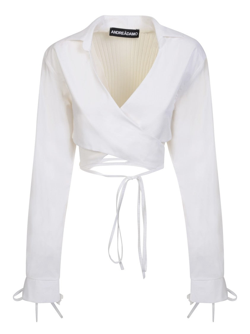 Andreâdamo Cropped White Cardigan