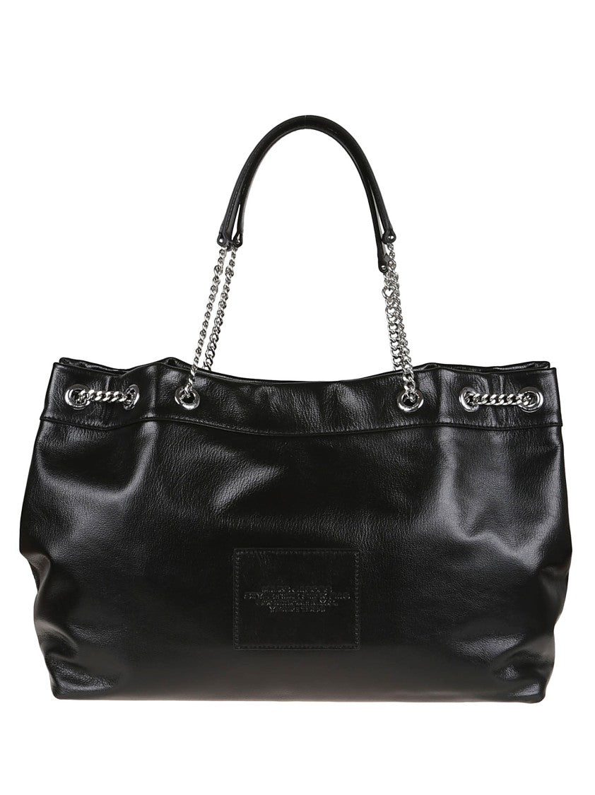Marc Jacobs Large Chain Sack Bag In Full-Grain Leather