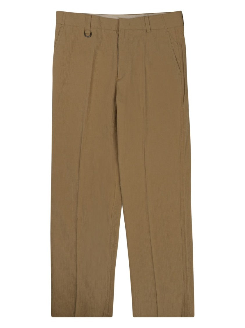 Paolo Pecora Milano Classic Straight-Leg Beige Trousers With Timeless Design