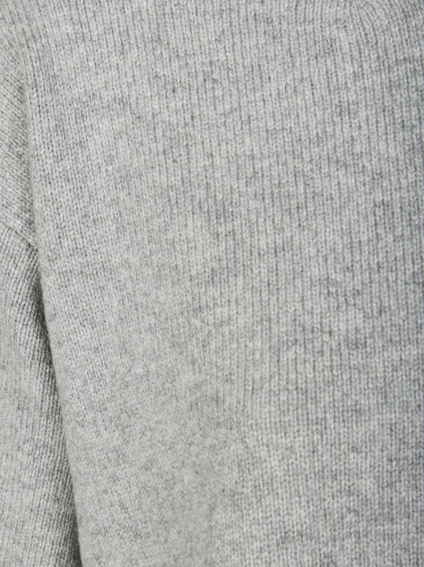 Kangra Boxy Crew Neck Sweater With Ribbed Accents