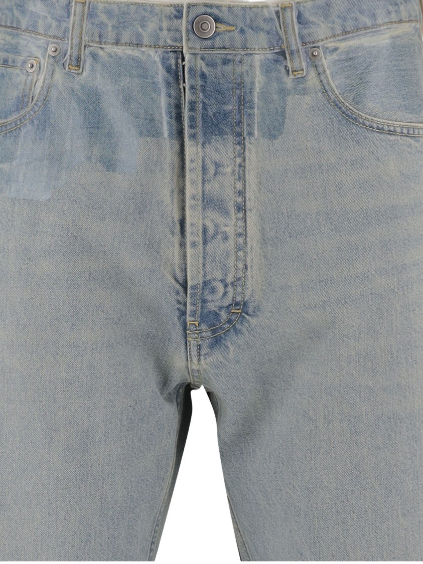 Maison Margiela Straight-Leg Denim Jeans With Paint-Splatter Detail