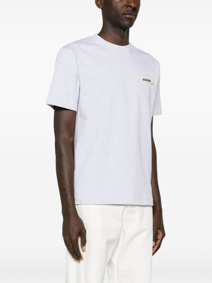 Jacquemus Minimalist Grey T-Shirt With Classic Crew Neckline