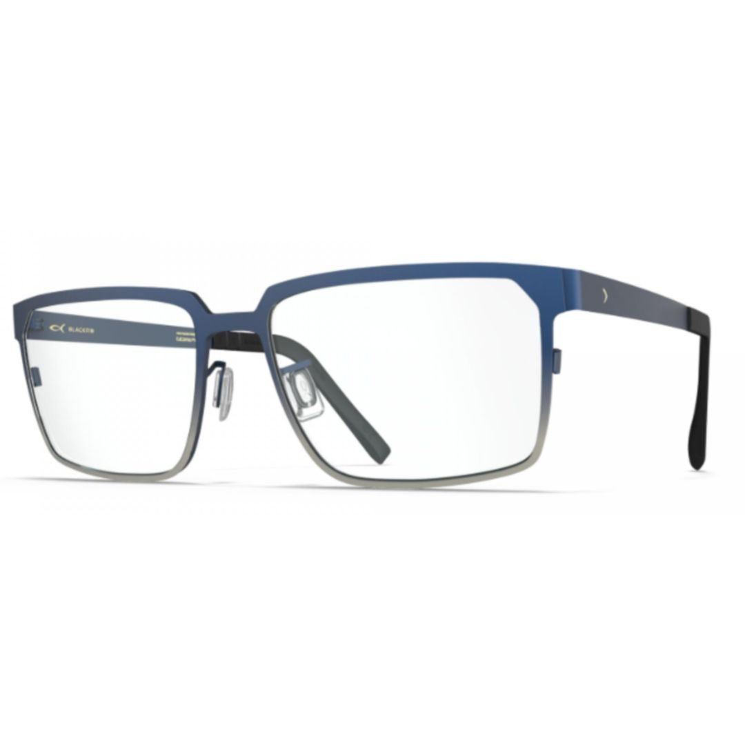 Blackfin Bf1060 Fairbanks Rectangular Blue And Silver Frame Eyeglasses