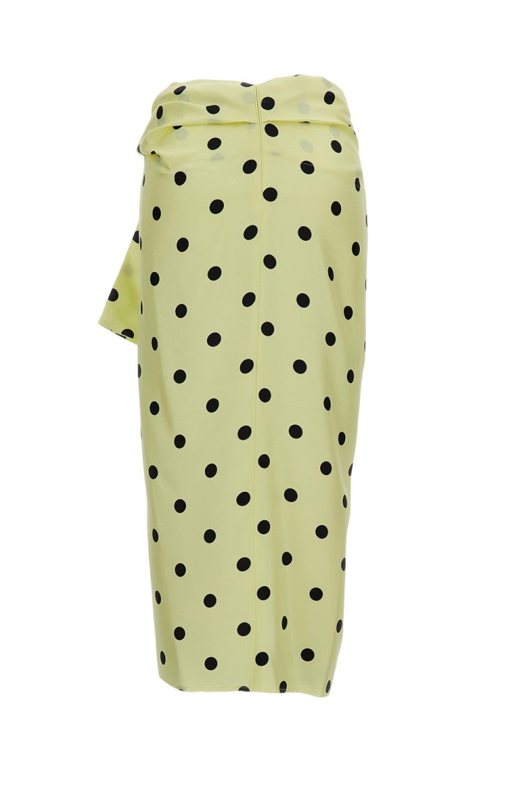 Sportmax Yellow Polka Dot Skirt